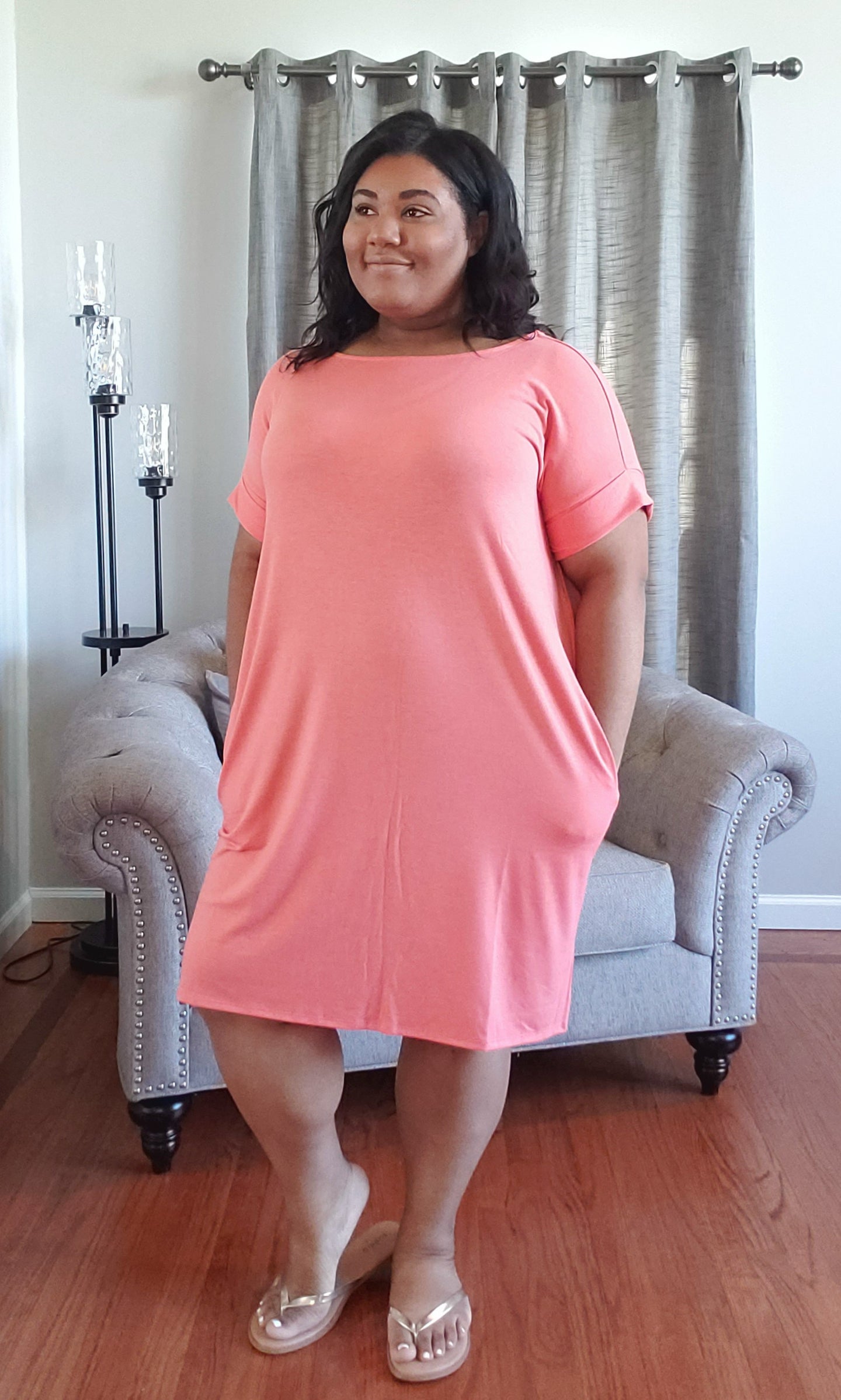 Woke Up In This Dress (Coral) - Royce Essentials