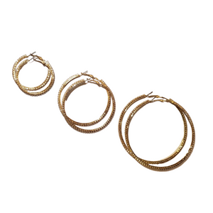 Hoochie Hoops Earring Set | Gold