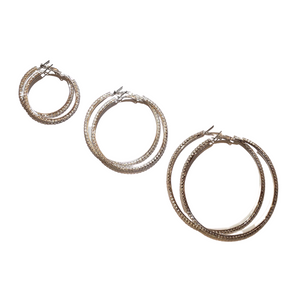 Hoochie Hoops Earring Set | Silver