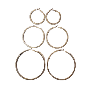 Hoochie Hoops Earring Set | Silver