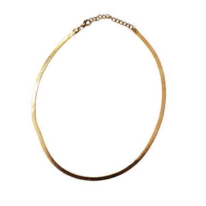 Laid Chain Necklace | Gold