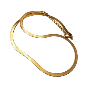 Laid Chain Necklace | Gold